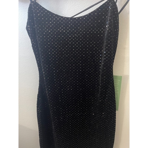 City Triangles Womens-Juniors Sequin Black Dress Size‎ 1 (NWT) - Picture 2 of 6